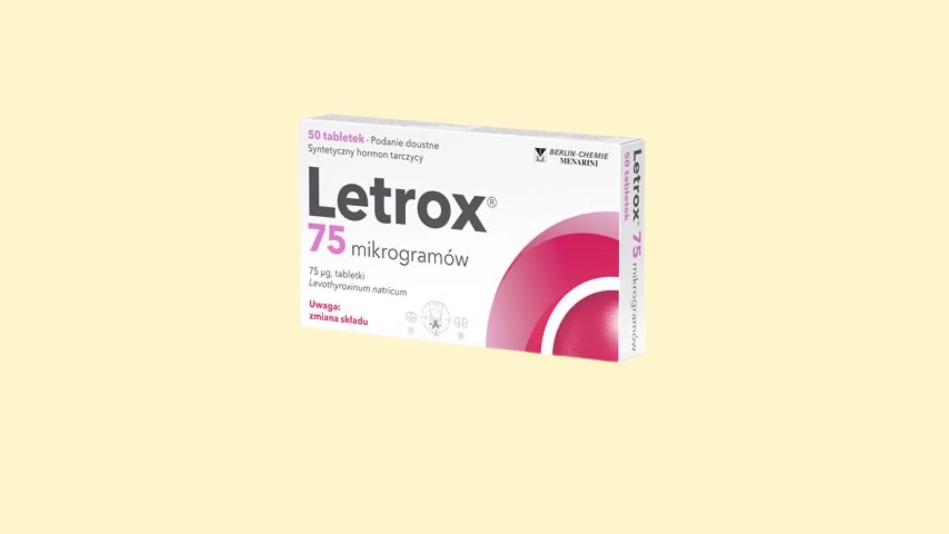 Letrox 75 mikrogramów - Recepta online - e-Recepta z konsultacją | cena, dawkowanie, przeciwwskazania