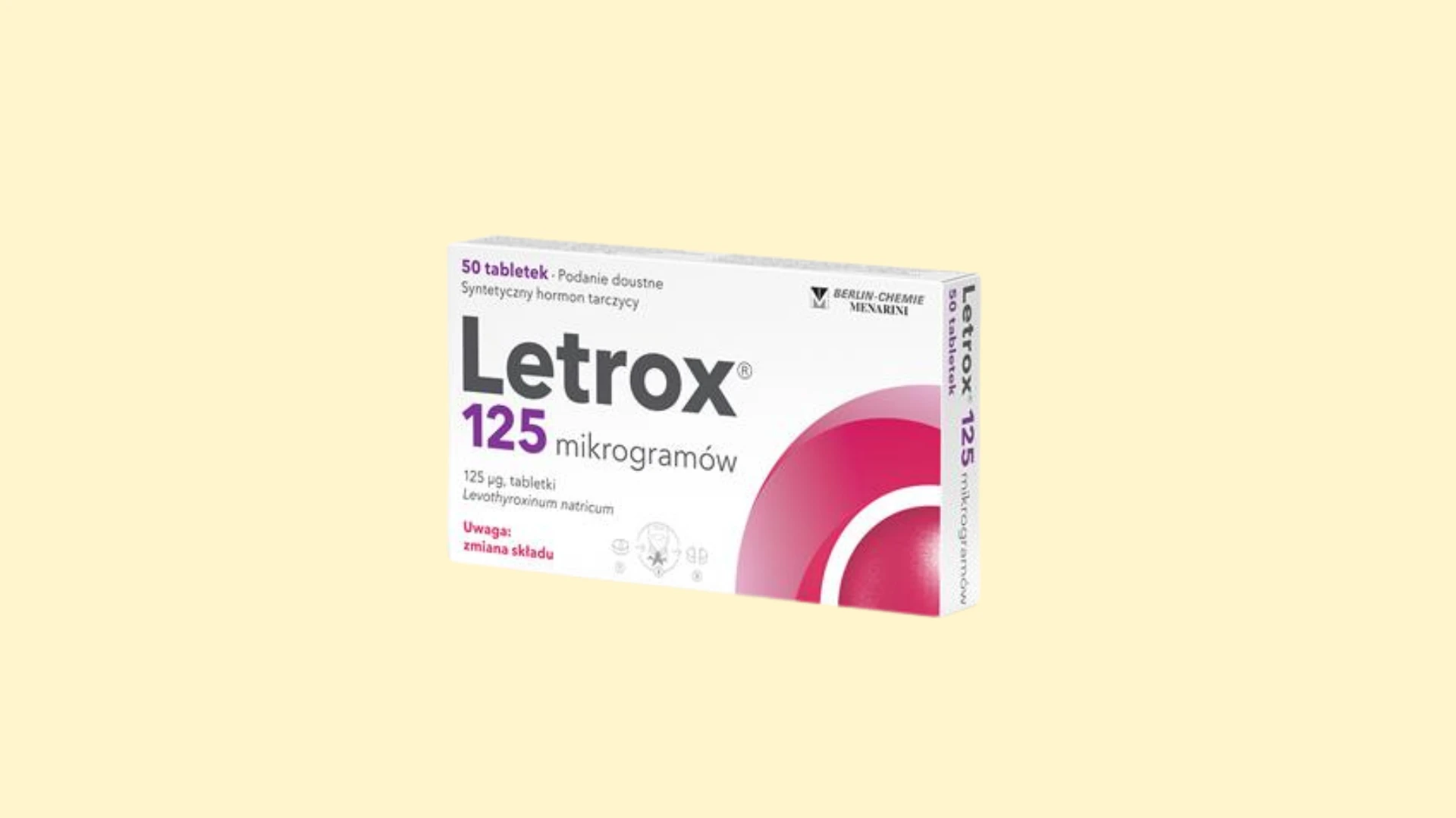 Letrox 125 mikrogramów - Recepta online - e-Recepta z konsultacją | cena, dawkowanie, przeciwwskazania